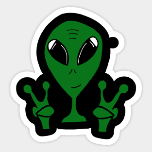 Alien bro double peace Sticker